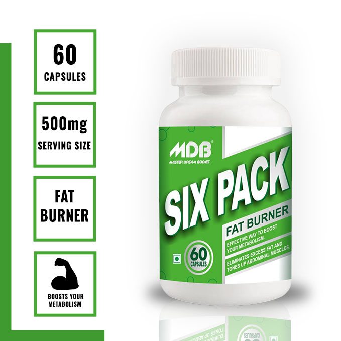 MDB Six Pack Fat Burner Master Dream Bodies Capsules values 60 servings