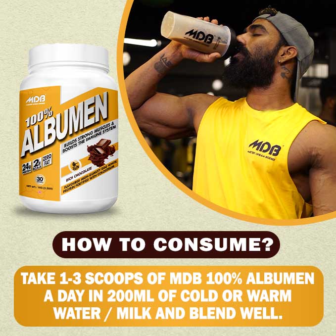 MDB 100% Albumen 1 Kg - How to Consume