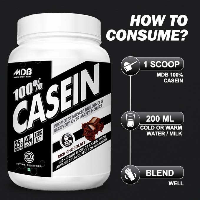 MDB 100% Casein 1 Kg - How to Consume