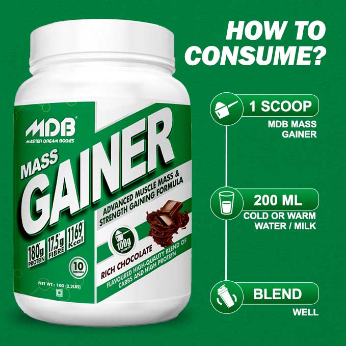 MDB Mass Gainer 1 Kg - How to Consume