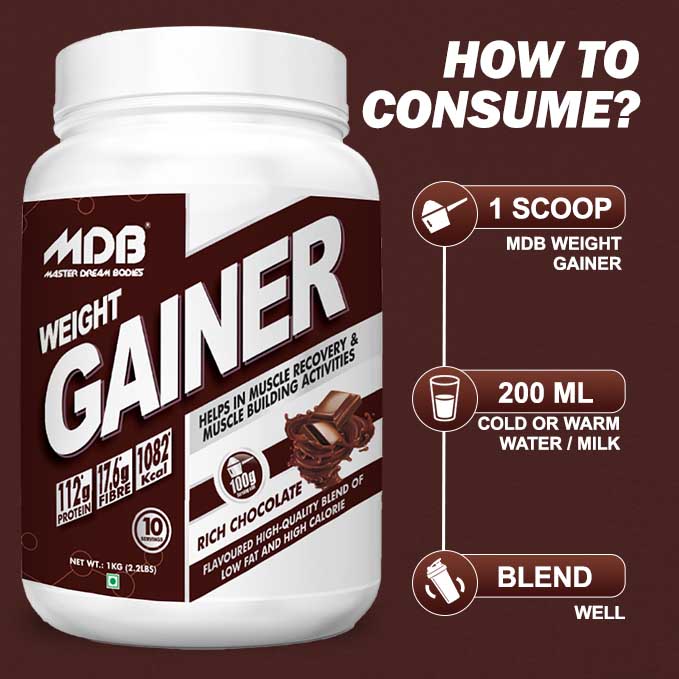 MDB Weight Gainer 1 Kg - How to Consume